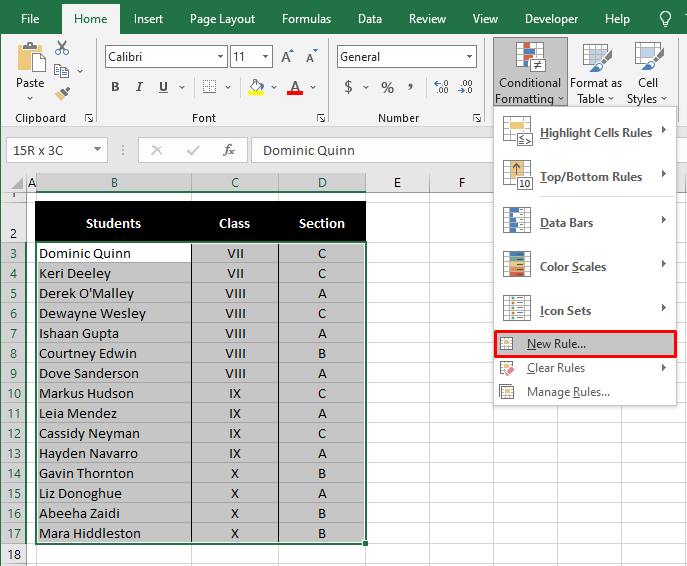 Use Conditional Formatting to Highlight Alternate Rows