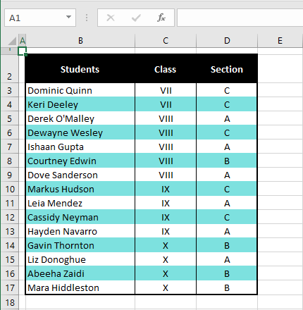 Use Conditional Formatting to Highlight Alternate Rows