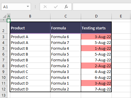 Use Conditional Formatting to Highlight Overdue Dates