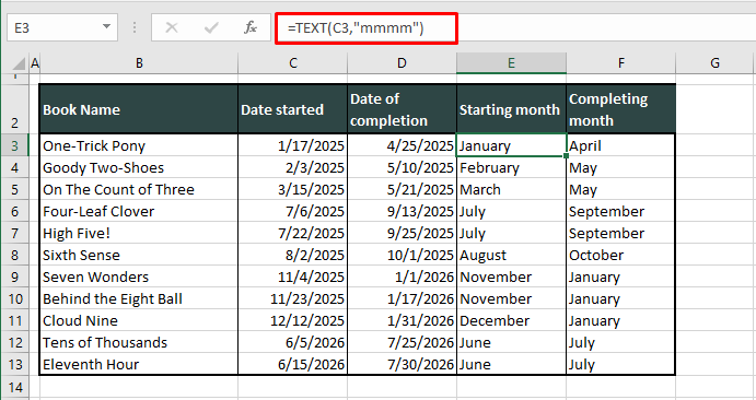 How to Extract Month from Date in Excel 5 Easy Ways