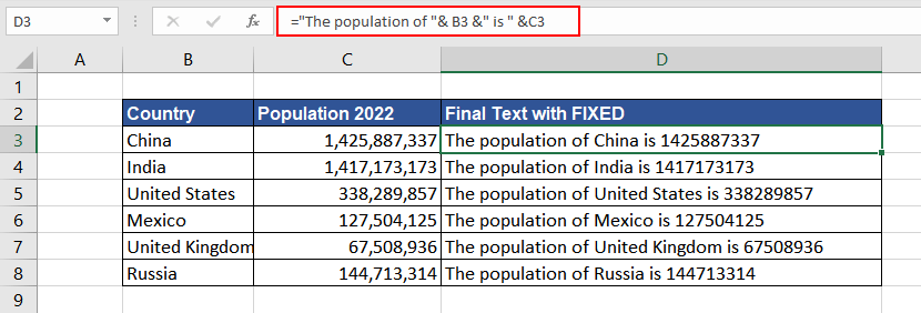 Combining Numbers with Text