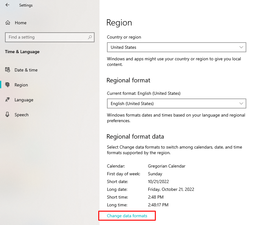 How to Change Default Long Date Format