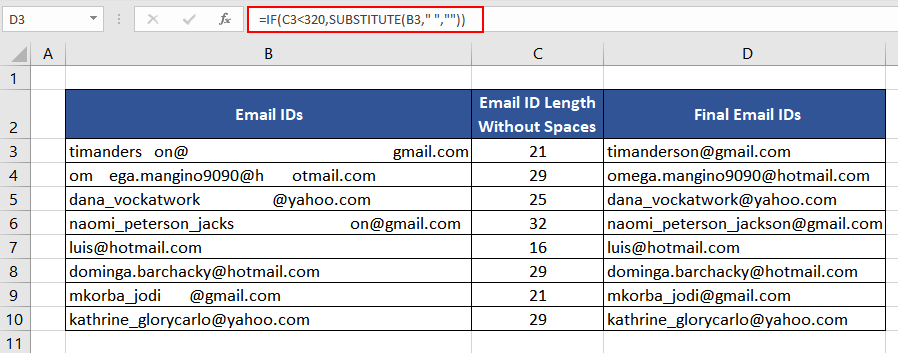 Calculating Length without any Spaces
