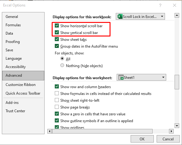 Common Issues with Scroll in Excel