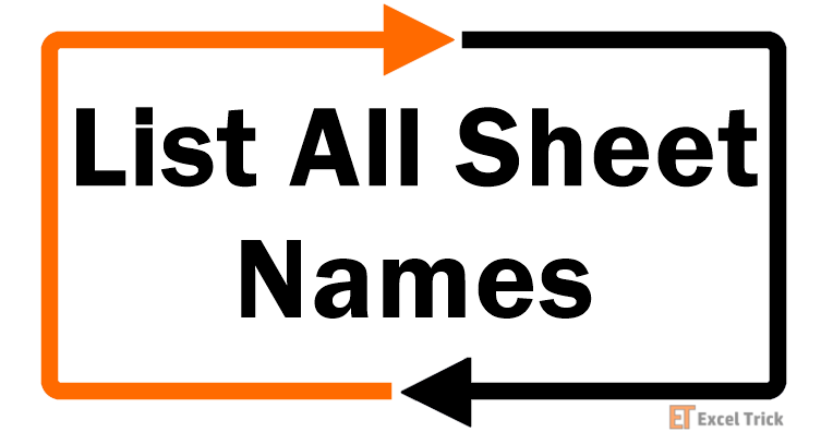 List All Sheet Names In Excel