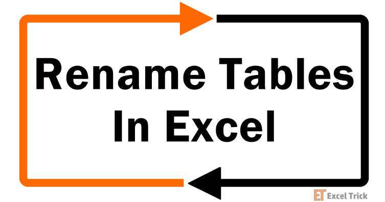 How to Rename a Table in Excel