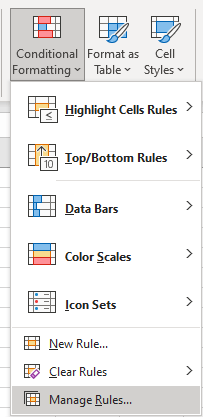 Changing Conditional Formatting Rule
