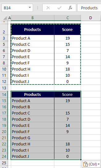 Select Only Visible Cells in Excel