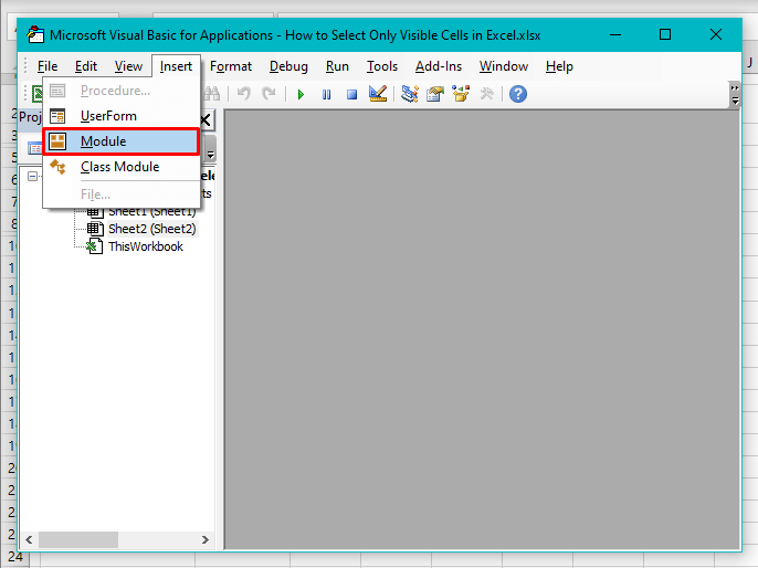 Using VBA