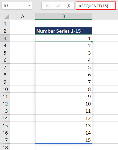 Autofill Numbers with ARRAYTOTEXT Function