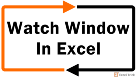 Watch Window In Excel