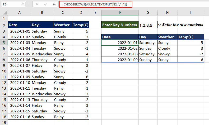 Extracting Rows Based on String Containing Row Number