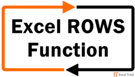 Excel ROWS Function