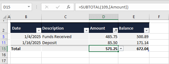 Method #2 – Using Excel Table Feature