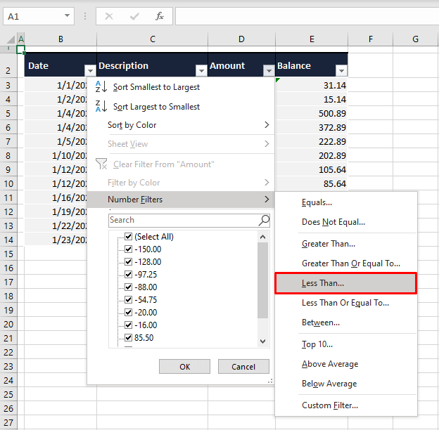 Method #2 – Using Excel Table Feature