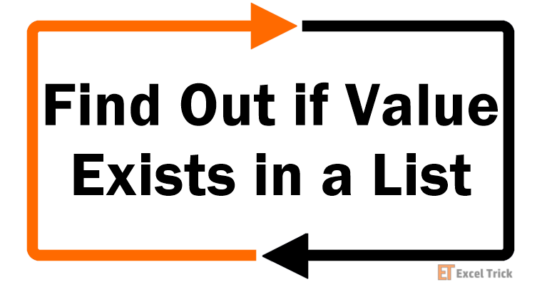 Check if a Value is in a List in Excel