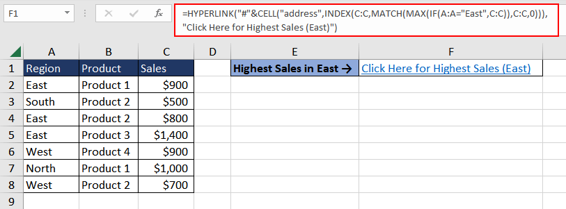Using INDEX MATCH with HYPERLINK Function