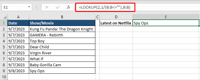 Finding Last Non-Blank Cell in Column
